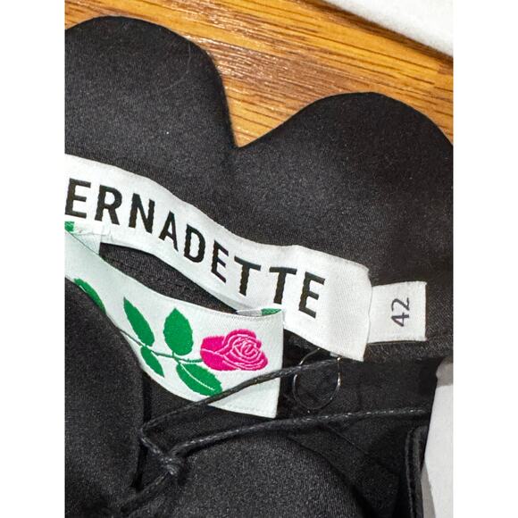 BERNADETTE Michelle Off-the-shoulder Scalloped Stretch-silk Satin Mini Dress 42 - Picture 5 of 12